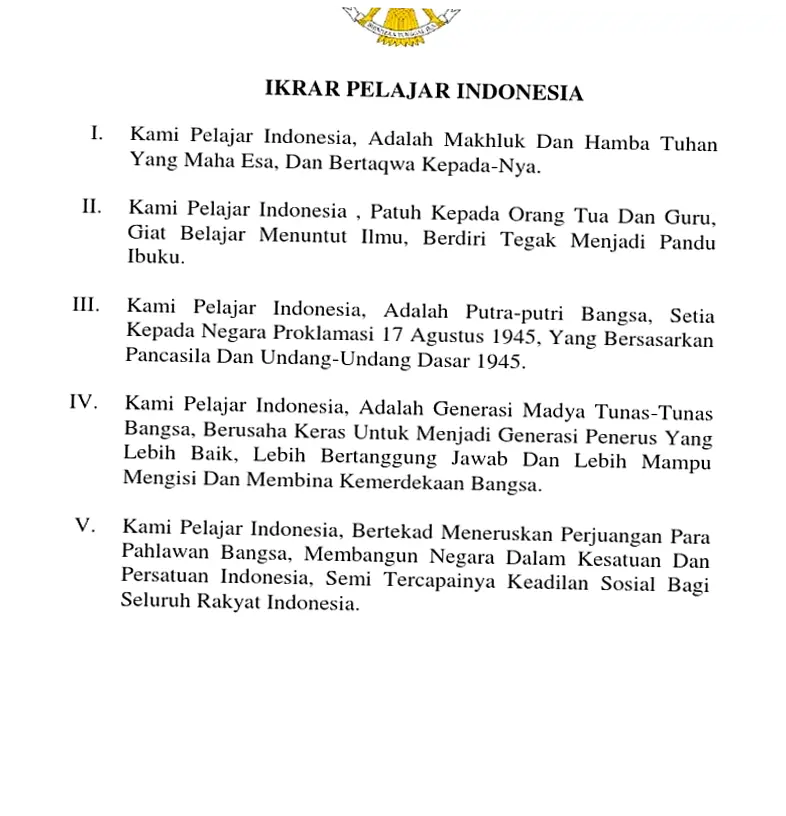 Ikrar Pelajar Indonesia: Membangun Karakter dan Meningkatkan Kualitas Pendidikan