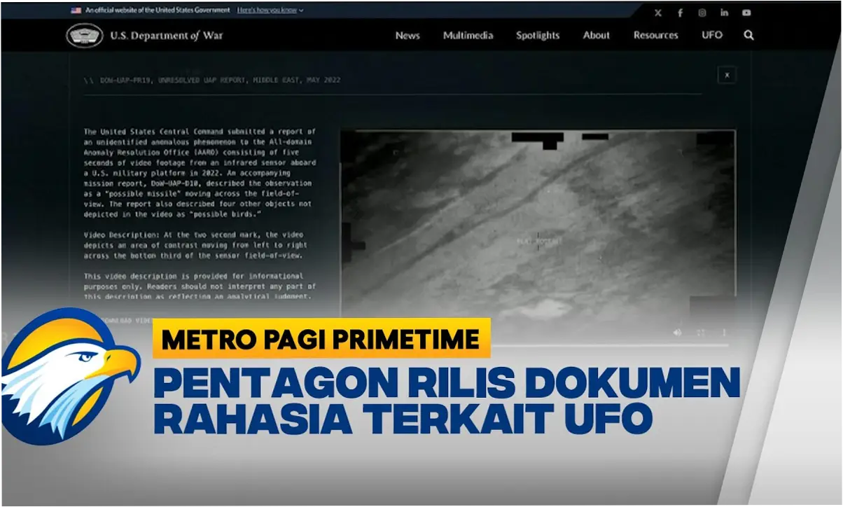 Pentagon Rilis Dokumen Rahasia tentang UFO, Apa yang Terungkap?